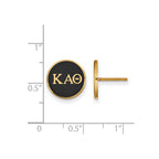Sterling Silver Gold-plated LogoArt Kappa Alpha Theta Sorority Greek Letters Color Enamel Post Earrings