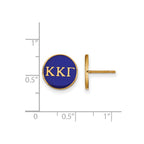 Sterling Silver Gold-plated LogoArt Kappa Kappa Gamma Sorority Greek Letters Color Enamel Post Earrings