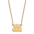 Sterling Silver Gold-plated LogoArt Old Dominion University O-D-U Small Pendant 18 inch Necklace