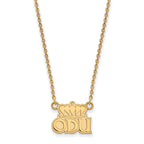 Sterling Silver Gold-plated LogoArt Old Dominion University O-D-U Small Pendant 18 inch Necklace