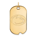 10k Gold LogoArt Penn State University Lion Large Dog Tag Pendant