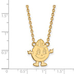 10k Gold LogoArt Syracuse University Mascot Large Pendant 18 inch Necklace