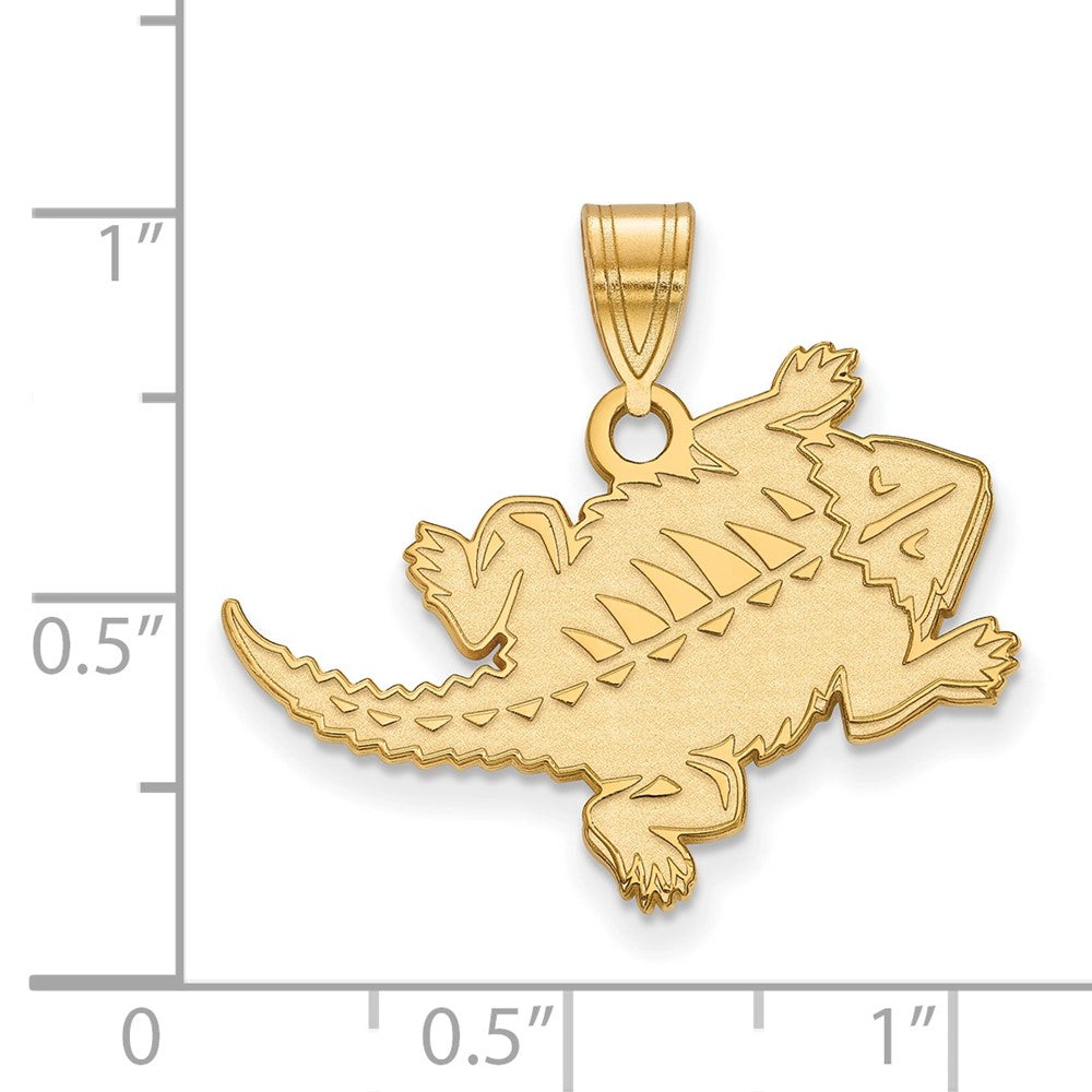 14k Gold LogoArt Texas Christian University Horned Frog Large Pendant