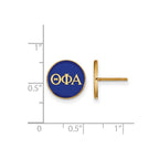 Sterling Silver Gold-plated LogoArt Theta Phi Alpha Sorority Greek Letters Color Enamel Post Earrings