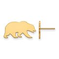 14k Gold LogoArt University of California Berkeley Bear Small Post Earrings