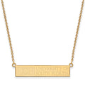 Sterling Silver Gold-plated LogoArt University of South Florida Small Bar 18 inch Necklace