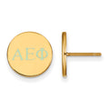 Sterling Silver Gold-plated LogoArt Alpha Epsilon Phi Sorority Greek Letters Color Enamel Post Earrings