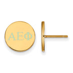 Sterling Silver Gold-plated LogoArt Alpha Epsilon Phi Sorority Greek Letters Color Enamel Post Earrings