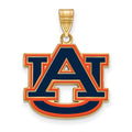 Sterling Silver Gold-plated LogoArt Auburn University A-U Large Enameled Pendant