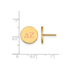 Sterling Silver Gold-plated LogoArt Delta Zeta Sorority Greek Letters Color Enamel Post Earrings