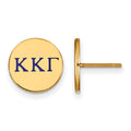 Sterling Silver Gold-plated LogoArt Kappa Kappa Gamma Sorority Greek Letters Color Enamel Post Earrings