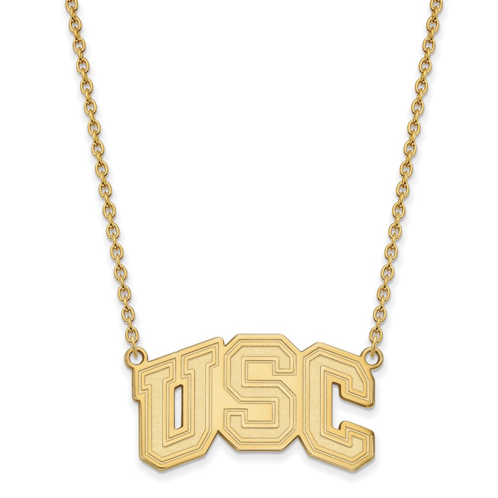 10k Gold University of Southern California U-S-C Large Pendant 18 inch Necklace