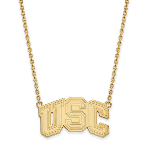 10k Gold University of Southern California U-S-C Large Pendant 18 inch Necklace