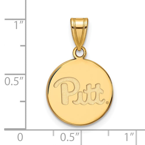 10k Gold LogoArt University of Pittsburgh Medium Disc Pendant