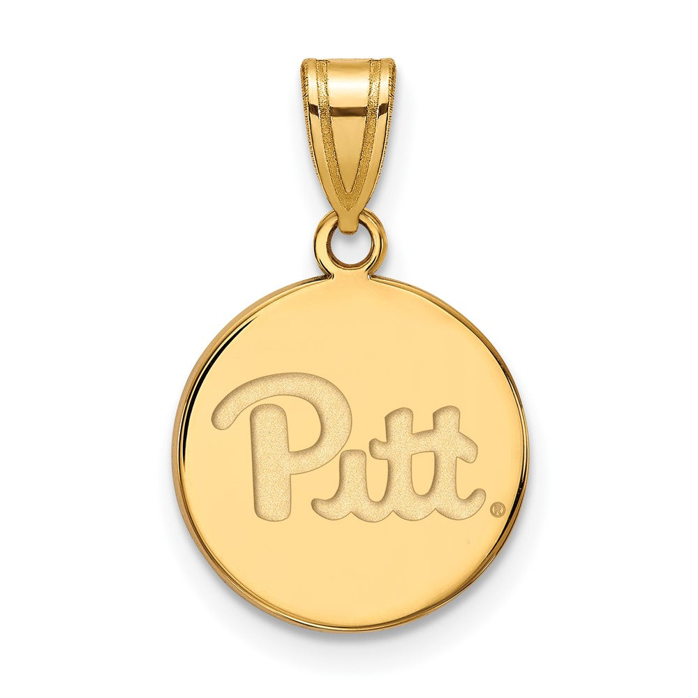 14k Gold LogoArt University of Pittsburgh Medium Disc Pendant