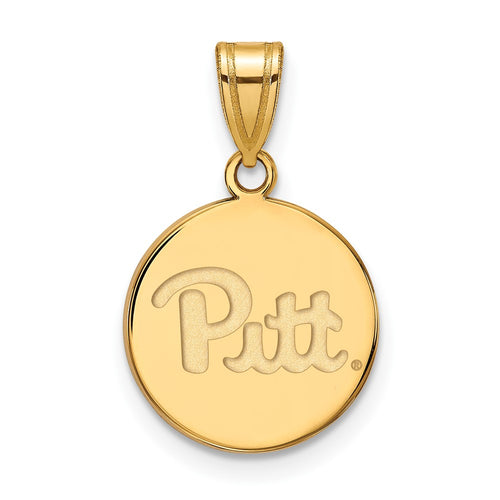 10k Gold LogoArt University of Pittsburgh Medium Disc Pendant