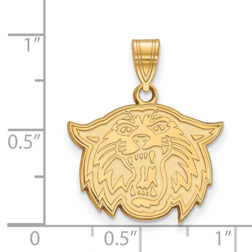 10k Gold LogoArt Villanova University Wildcat Medium Pendant