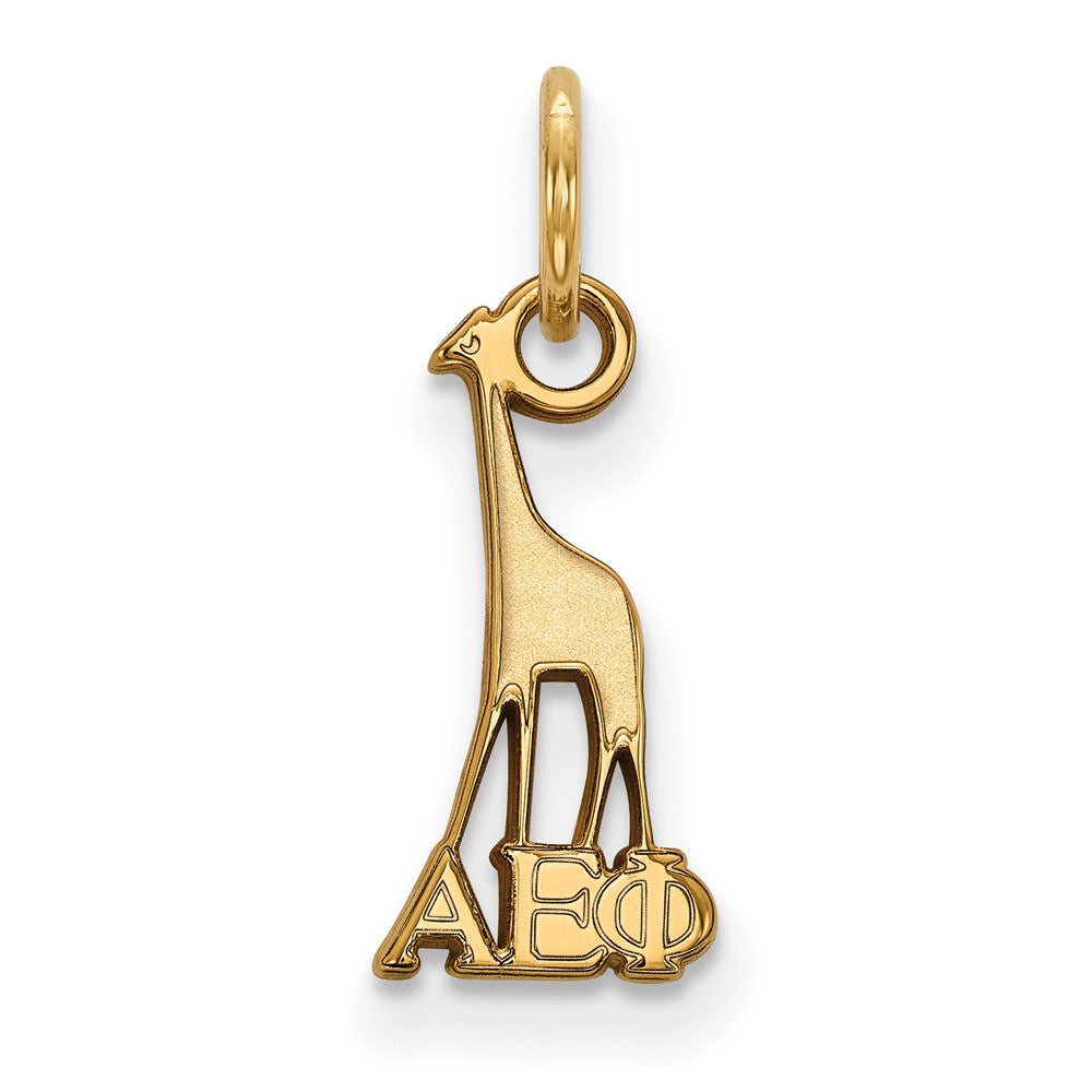 Sterling Silver Gold-plated LogoArt Alpha Epsilon Phi Sorority Symbol Extra Small Pendant