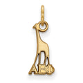 Sterling Silver Gold-plated LogoArt Alpha Epsilon Phi Sorority Symbol Extra Small Pendant