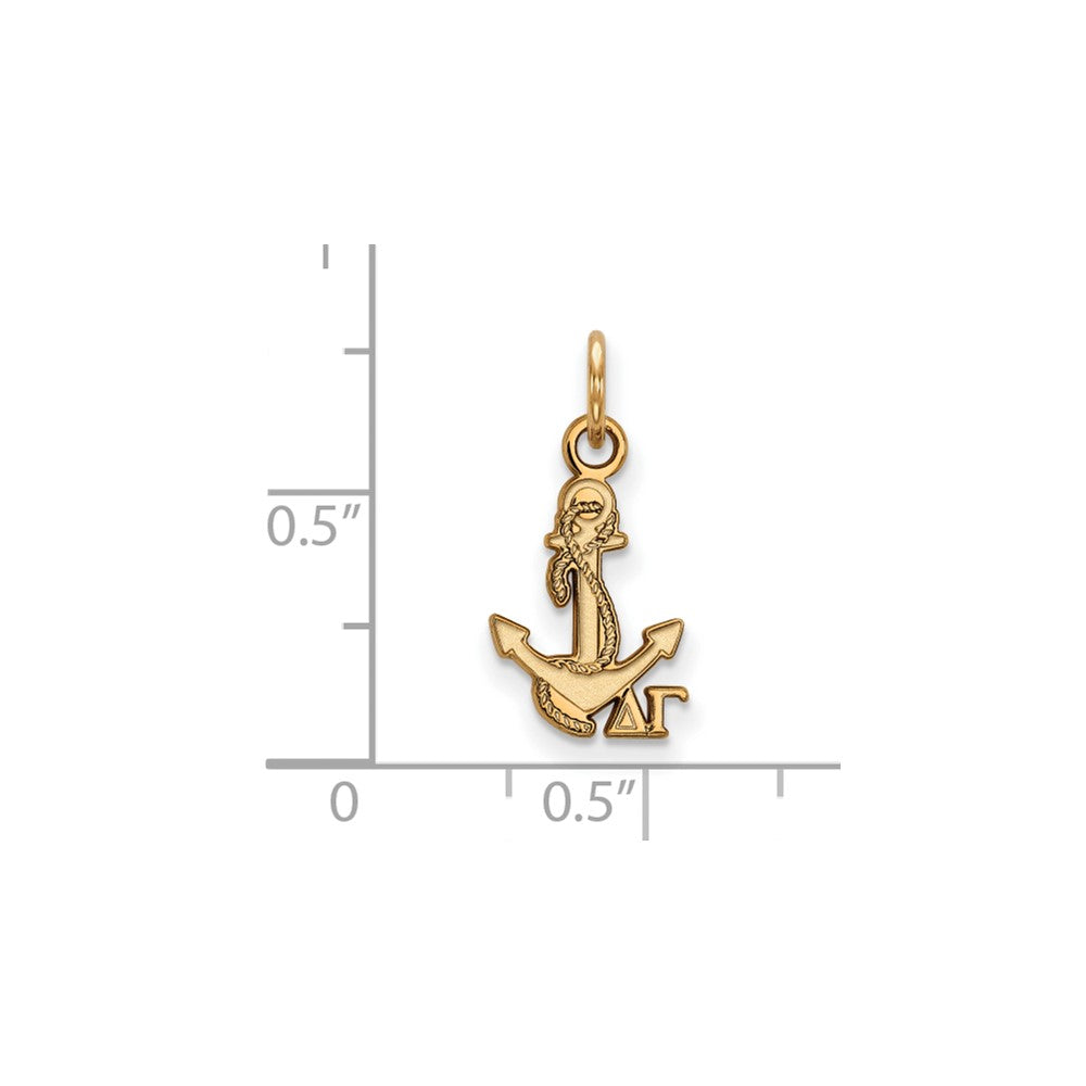 Sterling Silver Gold-plated LogoArt Delta Gamma Sorority Symbol Extra Small Pendant