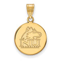 Sterling Silver Gold-plated LogoArt Northern Illinois University N-I-U Huskies Medium Disc Pendant