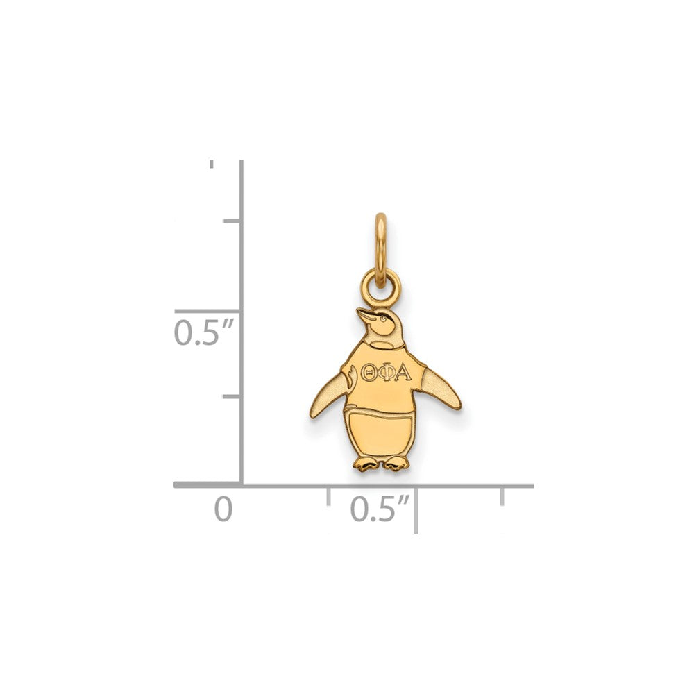 Sterling Silver Gold-plated LogoArt Theta Phi Alpha Sorority Symbol Extra Small Pendant