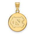 14k Gold LogoArt University of North Carolina N-C Medium Disc Pendant