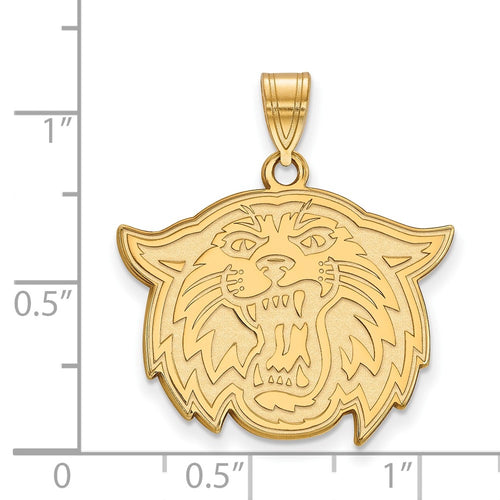 10k Gold LogoArt Villanova University Wildcat Large Pendant