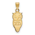 Sterling Silver Gold-plated LogoArt Chi Omega Sorority Symbol Small Pendant