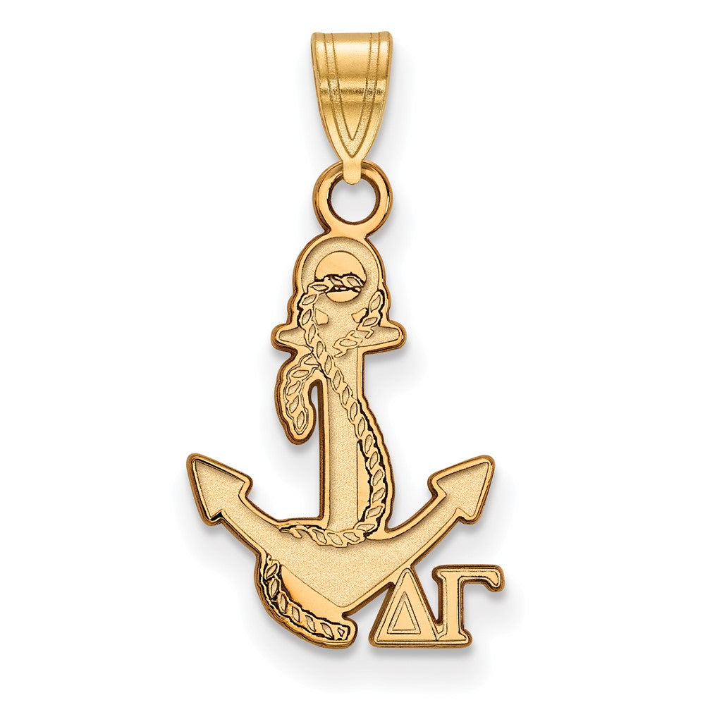 Sterling Silver Gold-plated LogoArt Delta Gamma Sorority Symbol Small Pendant
