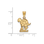 Sterling Silver Gold-plated LogoArt Delta Zeta Sorority Symbol Small Pendant