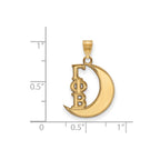 Sterling Silver Gold-plated LogoArt Gamma Phi Beta Sorority Symbol Small Pendant