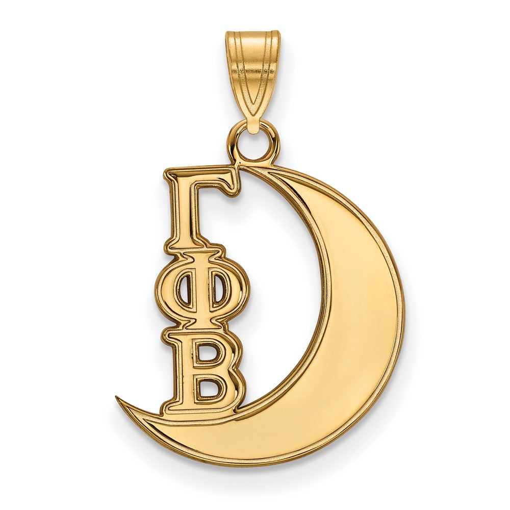Sterling Silver Gold-plated LogoArt Gamma Phi Beta Sorority Symbol Small Pendant