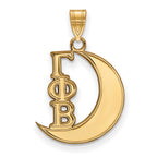Sterling Silver Gold-plated LogoArt Gamma Phi Beta Sorority Symbol Small Pendant