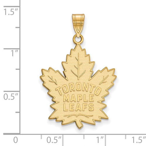 10k Gold NHL LogoArt Toronto Maple Leafs Extra Large Pendant