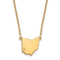 10k Gold LogoArt Miami University Ohio Shape 18 inch Necklace