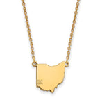 14k Gold LogoArt Miami University Ohio Shape 18 inch Necklace