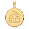 10k Gold LogoArt Northern Illinois University N-I-U Huskies Extra Large Disc Pendant