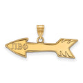 Sterling Silver Gold-plated LogoArt Pi Beta Phi Sorority Symbol Small Pendant