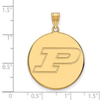 10k Gold LogoArt Purdue University Letter P Extra Large Disc Pendant