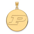10k Gold LogoArt Purdue University Letter P Extra Large Disc Pendant