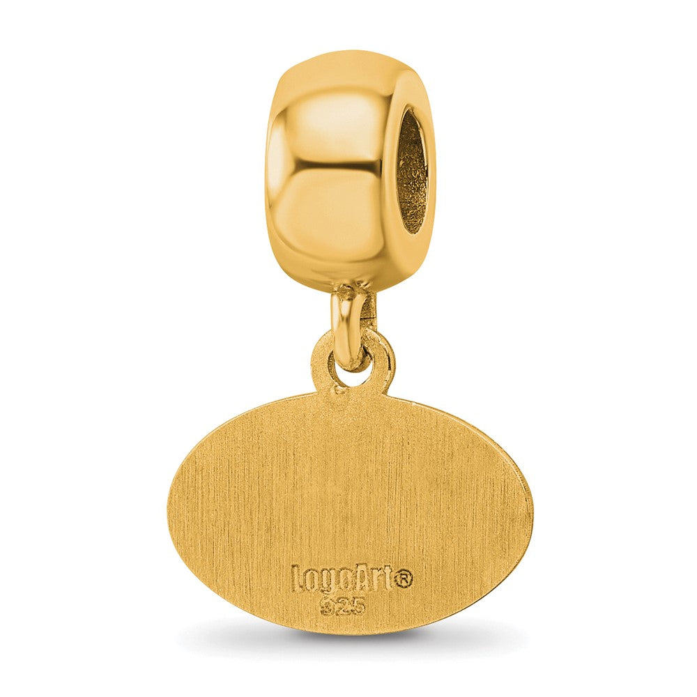 Sterling Silver Gold-plated LogoArt University of Georgia Letter G Extra Small Dangle Bead Charm