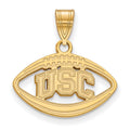 Sterling Silver Gold-plated University of Southern California U-S-C Football Pendant