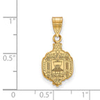 Sterling Silver Gold-plated LogoArt US Naval Academy Medium Crest Pendant