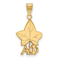 Sterling Silver Gold-plated LogoArt Alpha Phi Sorority Symbol Medium Pendant