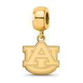 Sterling Silver Gold-plated LogoArt Auburn University A-U Small Dangle Bead Charm