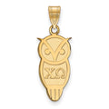 Sterling Silver Gold-plated LogoArt Chi Omega Sorority Symbol Medium Pendant