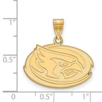 10k Gold LogoArt Iowa State University Cardinal Medium Pendant