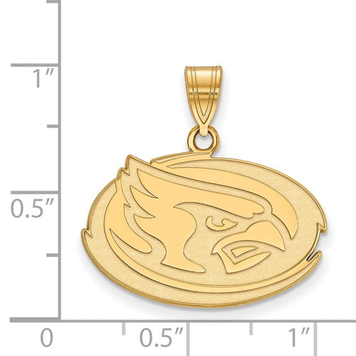 10k Gold LogoArt Iowa State University Cardinal Medium Pendant