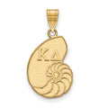 Sterling Silver Gold-plated LogoArt Kappa Delta Sorority Symbol Medium Pendant